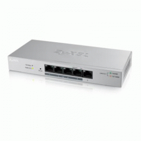 SWITCH 5P LAN GIGABIT ZYXEL GS1200-5HP-EU0101F UNMANAGED PLUS (4P POE, EROG. FINO 60W)