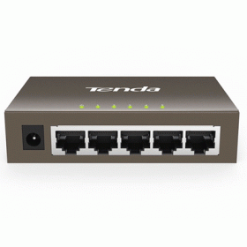 SWITCH 5P LAN GIGABIT TENDA TEG1005D DESKTOP SUPP.AUTOPOLARIT SU OGNI PORTA - GARANZIA 3 ANNI-