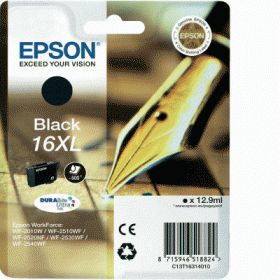 CARTUCCIA EPSON 16XL PENNA E CRUCIVERBA C13T16314010 NERO X WF-2510FW/WF-2520NF/WF-25 30WF/WF-2540WF/WF-2010W