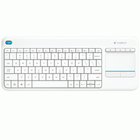 TASTIERA LOGITECH RETAIL WIRELESS CON TOUCH PAD K400 PLUS BIANCA USB MULTIMEDIALE P/N 920-007136